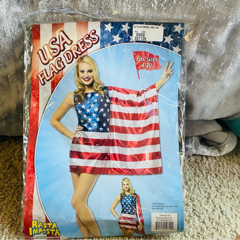 Adorable USA Flag Dress Costume